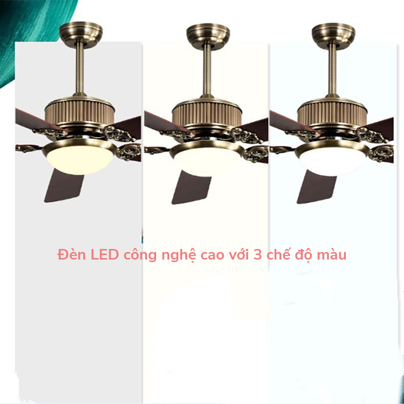 Đèn quạt trần K-120-đồng(Đường kính 144CM) 6