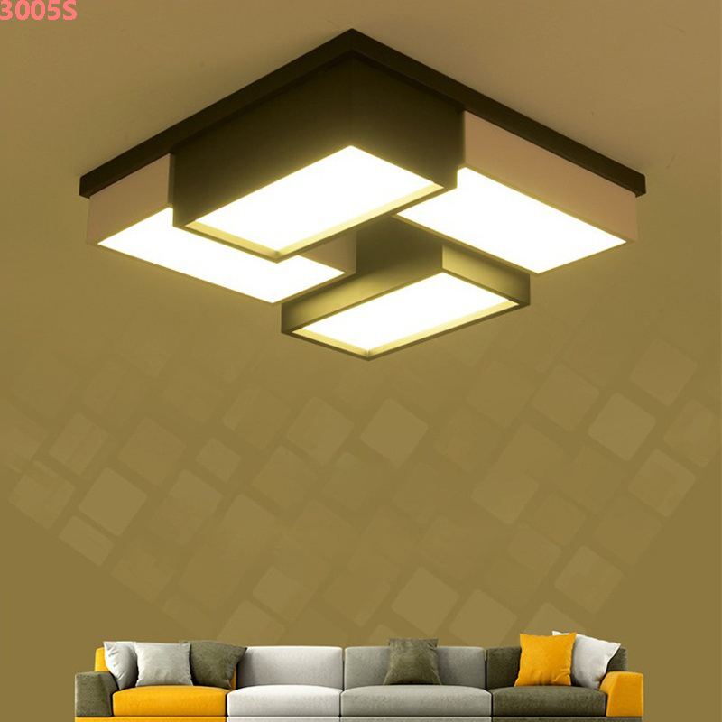 Den-mam-op-tran-phong-ngu-hinh-vuong-3005S(5) Đèn mâm ốp trần phòng ngủ hình vuông 3005S