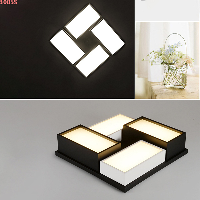 Den-mam-op-tran-phong-ngu-hinh-vuong-3005S(6) Đèn mâm ốp trần phòng ngủ hình vuông 3005S