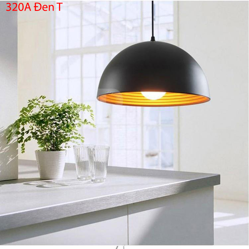 Đèn thả decor 320A Đen ( Lớn)