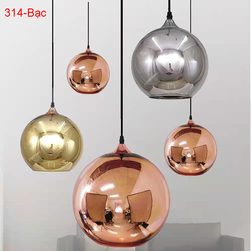 Đèn thả decor cao cấp mạ crom 314-Bạc (nhỏ) 6