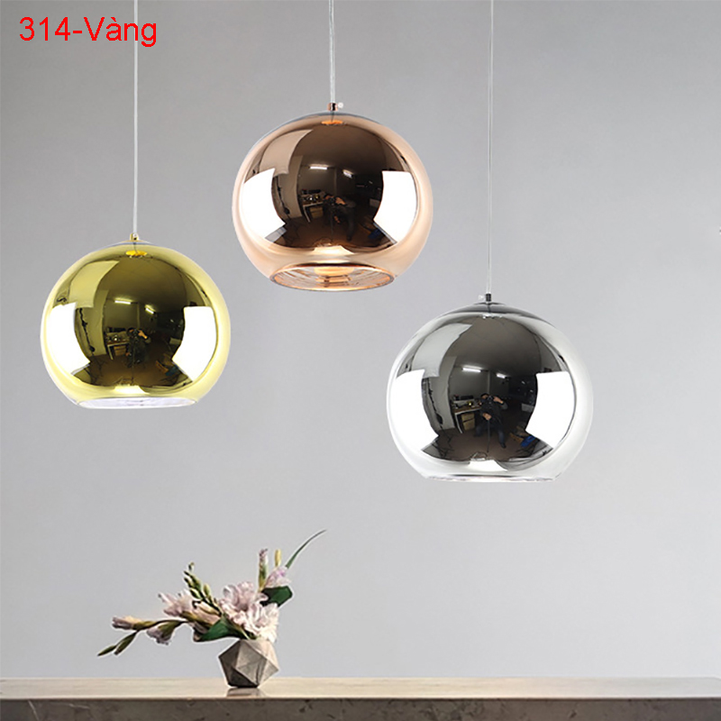 Đèn thả decor cao cấp mạ crom 314-Vàng (Vừa) 4