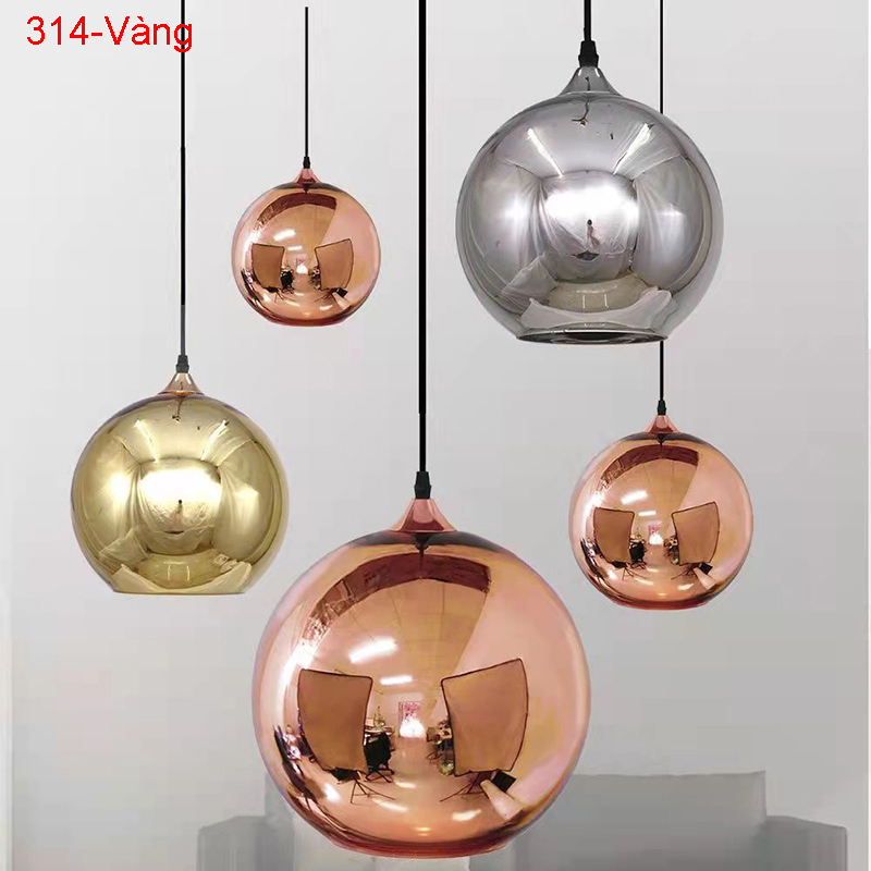 Đèn thả decor cao cấp mạ crom 314-Vàng (nhỏ) 6