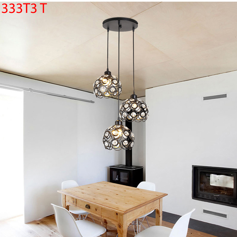 Đèn thả decor 333T3 Đen (Đế tròn hoặc dài)