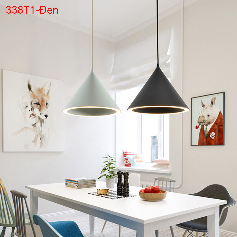 Đèn thả decor cao cấp 338T1-Đen 2