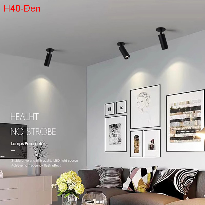 Đèn soi tranh cao cấp H40-Đen