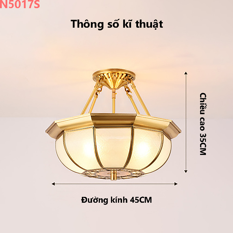 Đèn thả được làm từ đồng nguyên chất N5017S 6