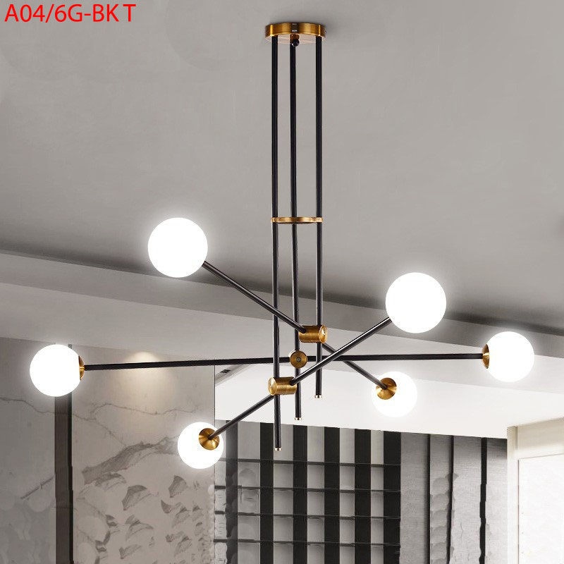 Đèn thả decor A04/6G BK