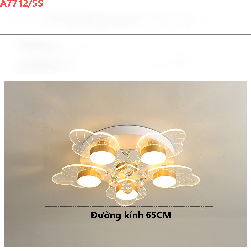 Den-mam-op-tran-hien-dai-A7712-5S-3 Đèn mâm ốp trần hiện đại A7712/5S