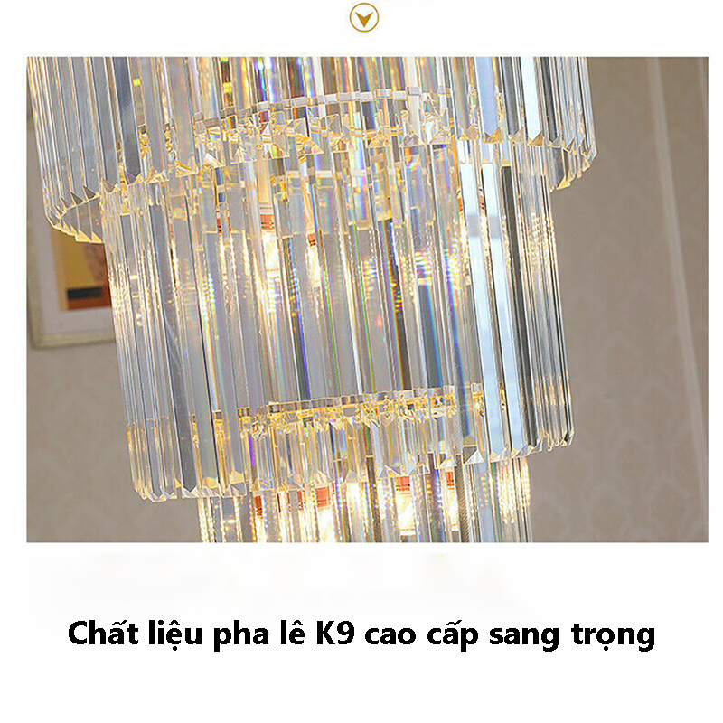 Đèn chùm pha lê thông tầng cao cấp N6538S 10