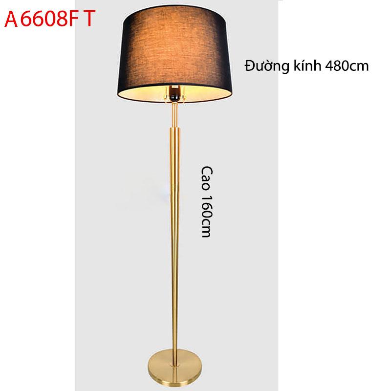 Đèn ngủ để sàn Đường kính 480mm, cao 1600mm A6608F