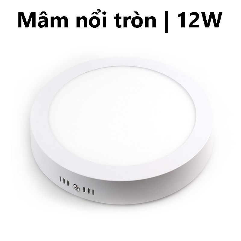 Đèn LED âm trần mâm nổi hình tròn 12W