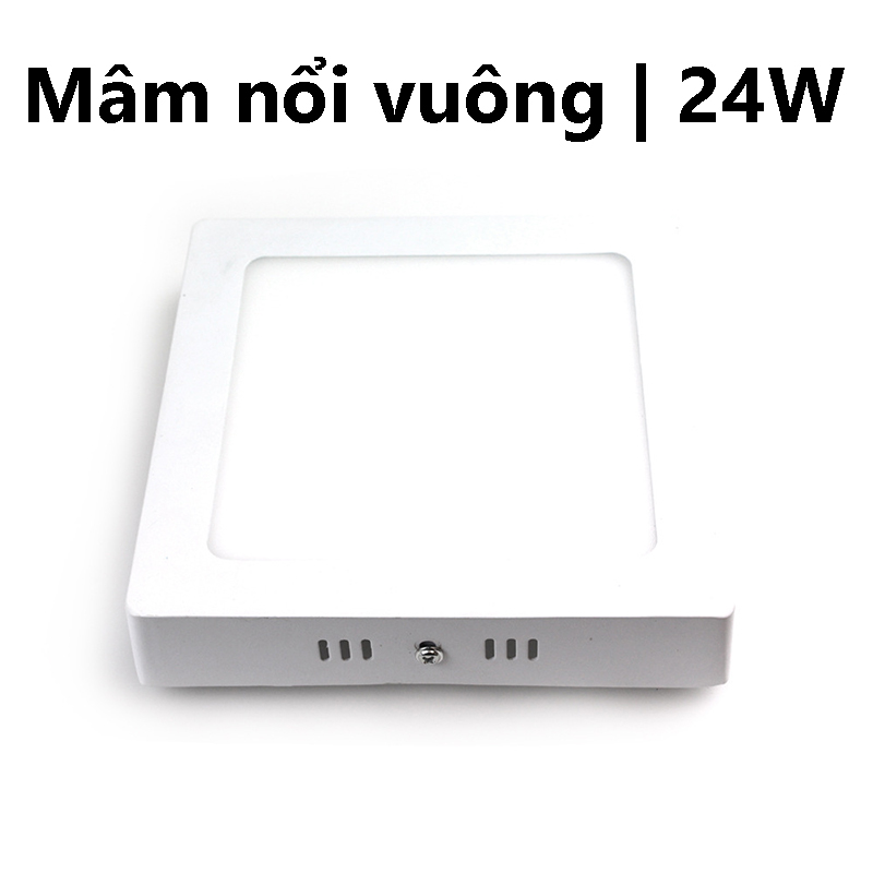 Đèn LED âm trần mâm nổi hình vuông 24W