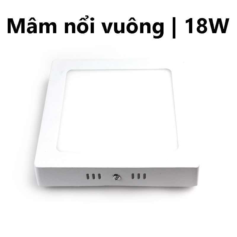 Đèn LED âm trần mâm nổi hình vuông 18W