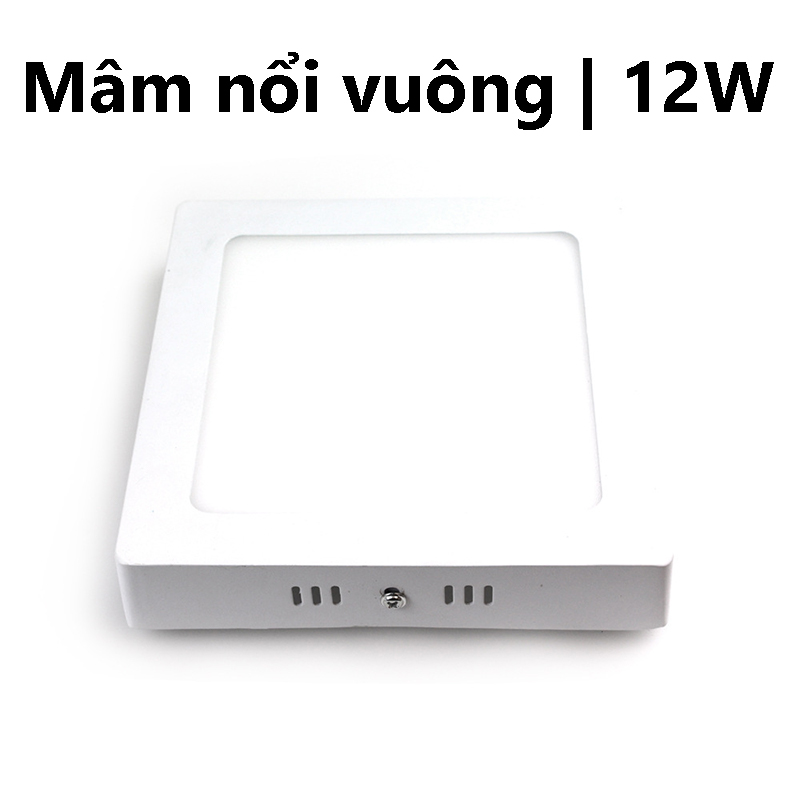 Đèn LED âm trần mâm nổi hình vuông 12W