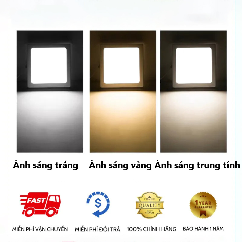 Đèn LED âm trần hình vuông siêu mỏng