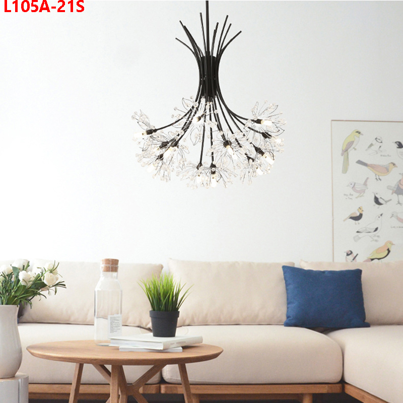 Đèn thả pha lê hình bó hoa 19 cánh L105A-21S(Đường kính 60CM-Chiều cao 90CM)