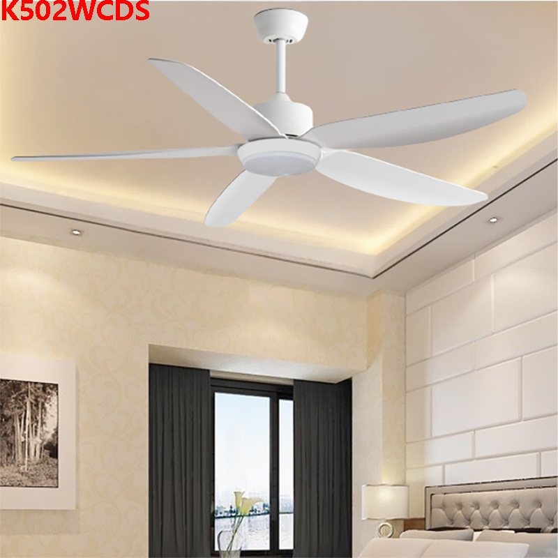 Đèn quạt trần 5 cánh nhựa ABS cao cấp màu trắng| K502WCDS(đường kính 142CM)