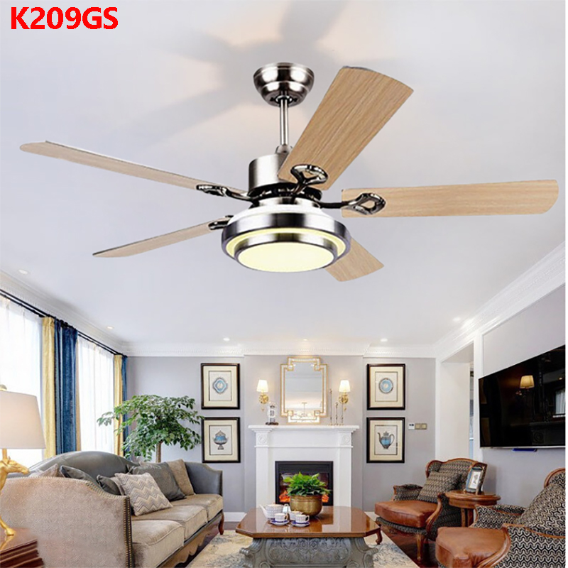 Den-quat-tran-5-canh-go-tu-nhien-K209GS(2) Đèn quạt trần 5 cánh gỗ tự nhiên K209GS