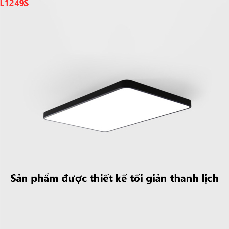 Đèn mâm ốp trần hình chữ nhật màu đen L1249S