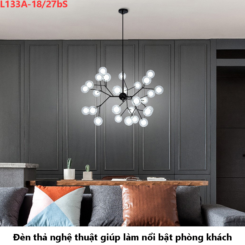 Đèn thả nghệ thuật 27 bóng thủy tinh trong L133A-18/27bS - 1