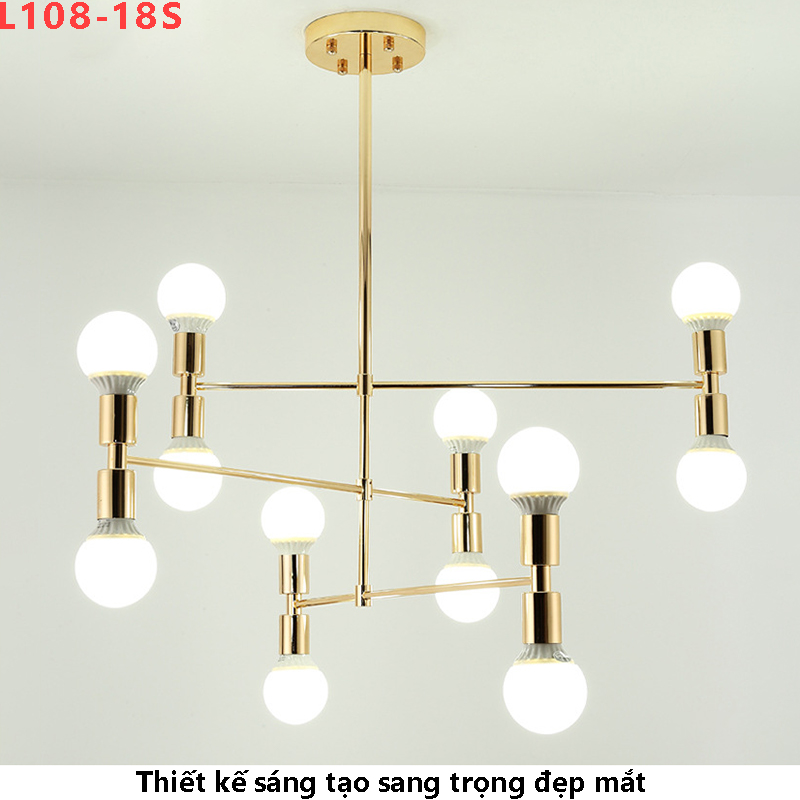 Đèn thả hiện đại 12 bóng cao cấp L108-18S(Đường kính 80CM-Chiều cao 80CM) 9