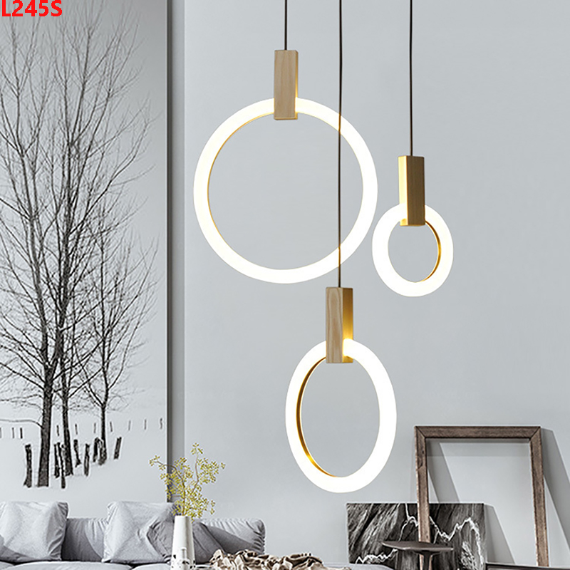 Đèn thả LED vòng tròn hiện đại L245S(Đường kính 30CM-Chiều cao 90CM)*Lưu ý giá trên chỉ bao gồm 1 cái