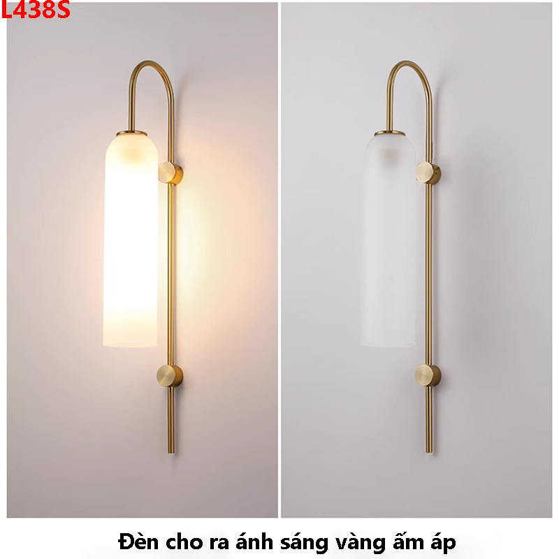 Đèn tường trang trí thủy tinh trắng đục L438S 3