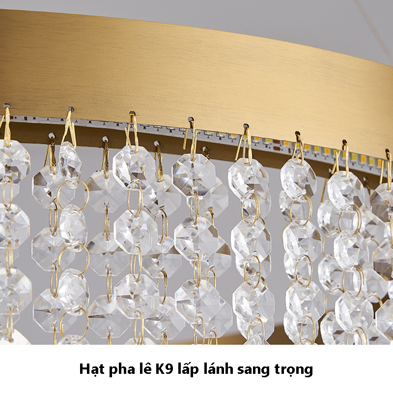 Đèn thả vòng tròn pha lê cao cấp L312S-14