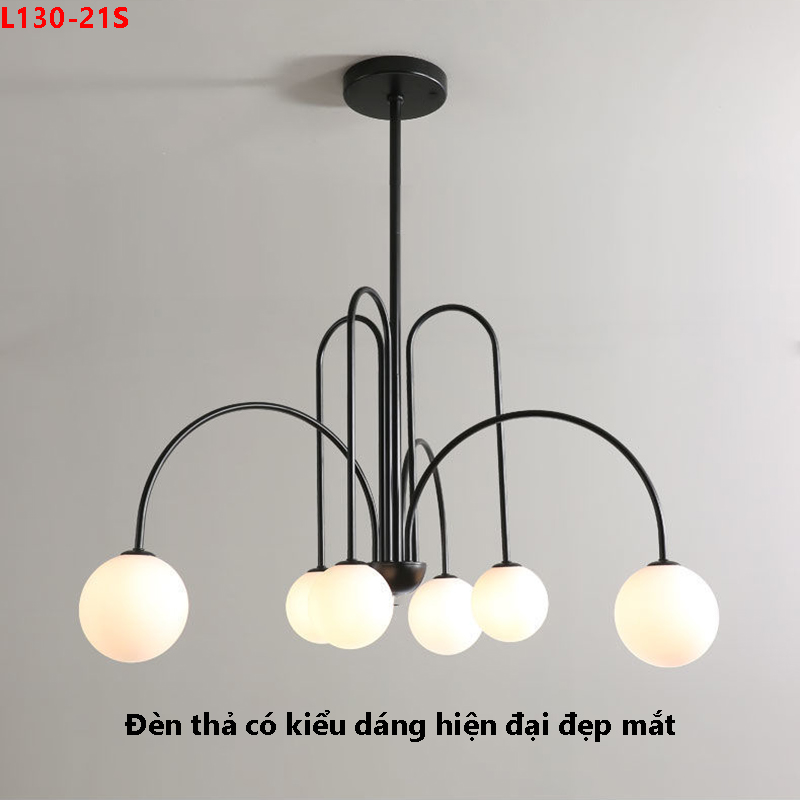 Đèn thả hiện đại 6 bóng trắng đục L130-21S(Đường kính 115CM-Chiều cao 100CM) 5