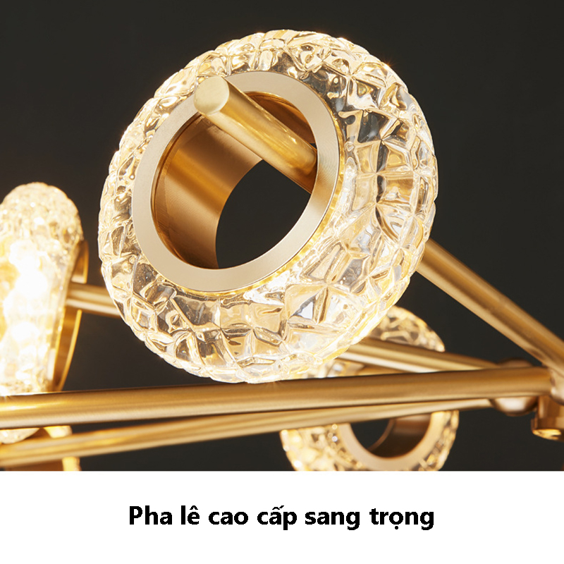 Đèn thả 16 vòng pha lê cao cấp L240S(Đường kính 90CM-Chiều cao 65CM) 8