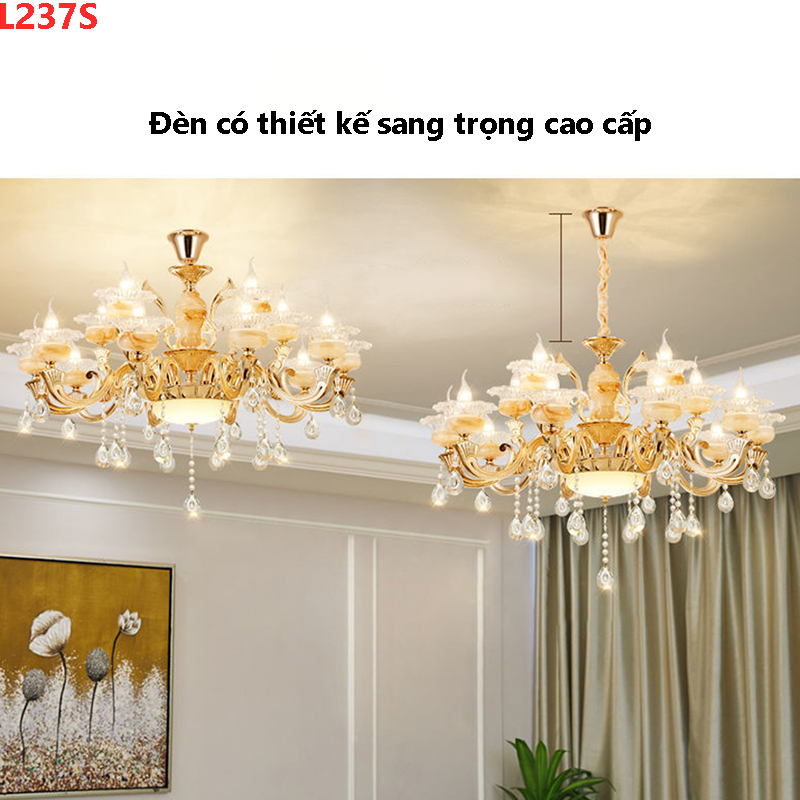 Đèn chùm pha lê nến qúy tộc 15 tay L237S 5