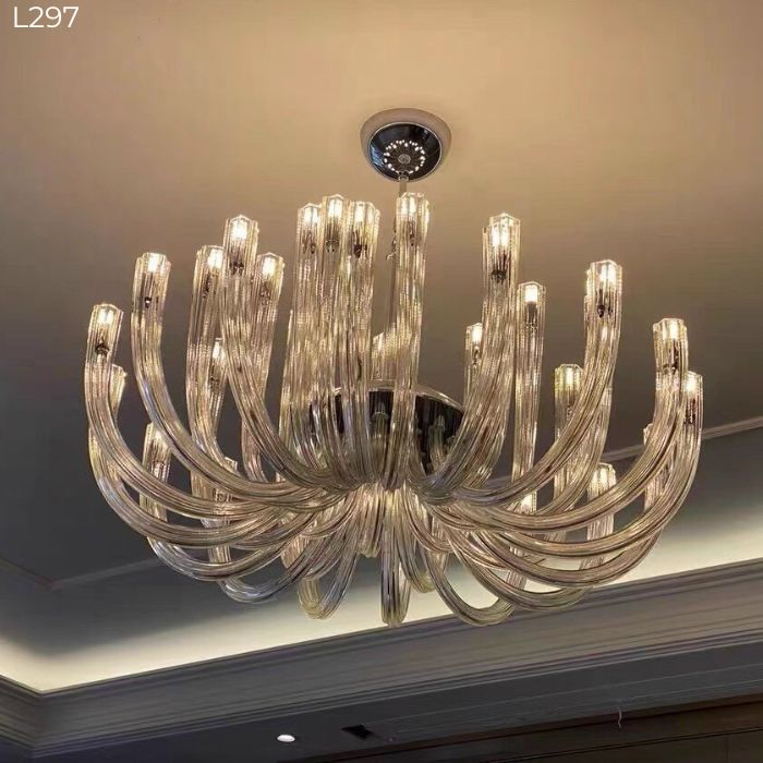 Đèn chùm thủy tinh cao cấp 32 tay L297 Đèn chùm thủy tinh cao cấp 32 tay L297