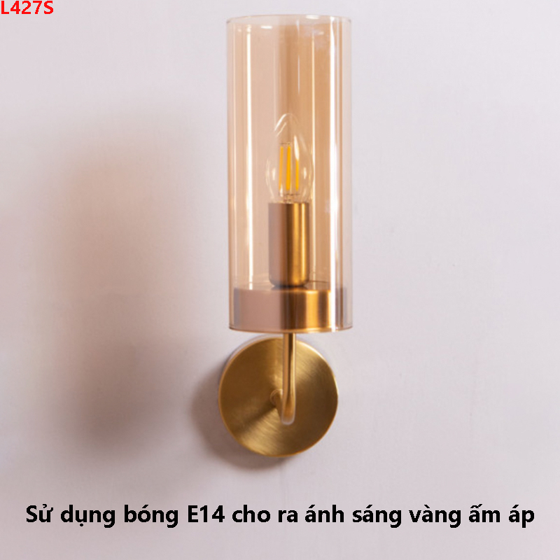 Đèn tường trang trí ống trụ thủy tinh L427S