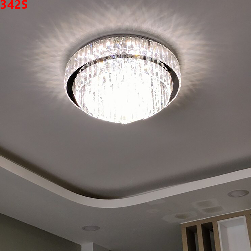 Den-mam-op-tran-pha-le-tron-342S-35 Đèn mâm ốp trần pha lê tròn 342S