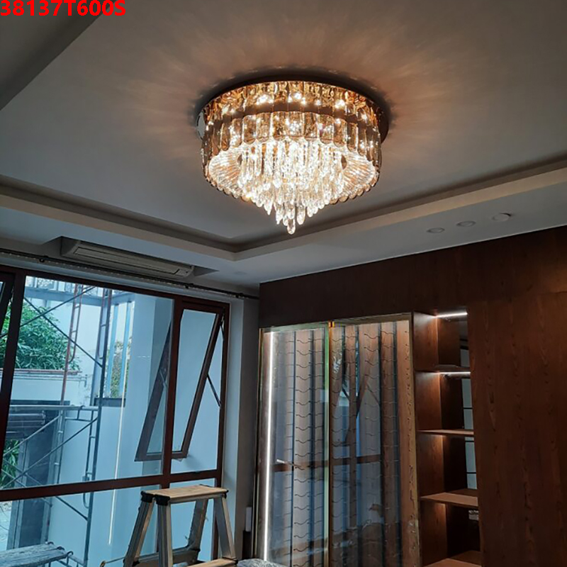Den-mam-op-tran-pha-le-tron-38137T600S-25 Đèn mâm ốp trần pha lê tròn 38137T600S
