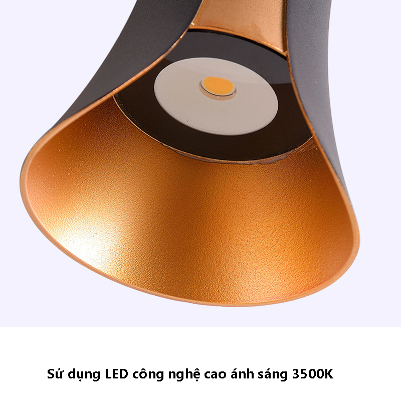 Đèn tường ngoài trời hình ống loe LED hắt 2 tia L6001-23S 10