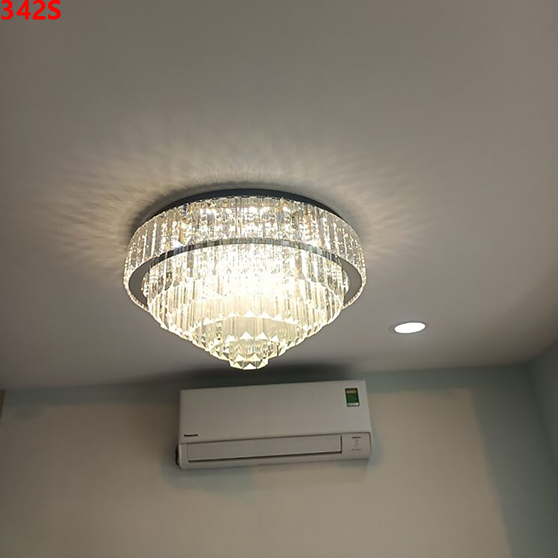 Den-mam-op-tran-pha-le-tron-342S-33 Đèn mâm ốp trần pha lê tròn 342S