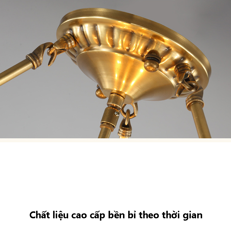 Đèn thả trần đồng cổ điển L691S(Chiều dài 45CM-Chiều cao 45CM) 5