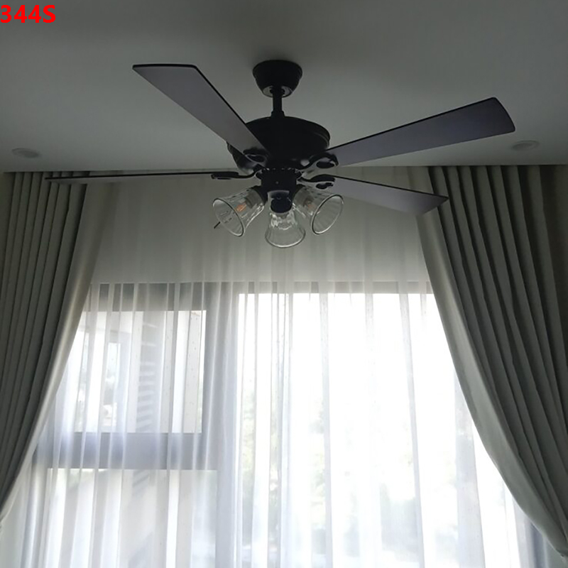Đèn quạt trần 5 cánh nhựa ABS 344S (1) Đèn quạt trần 5 cánh nhựa ABS 344S