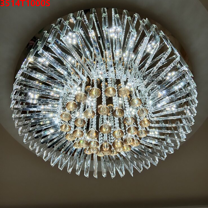 Den-mam-op-tran-pha-le-tron-3514T1000S-7 Đèn mâm ốp trần pha lê tròn 3514T1000S