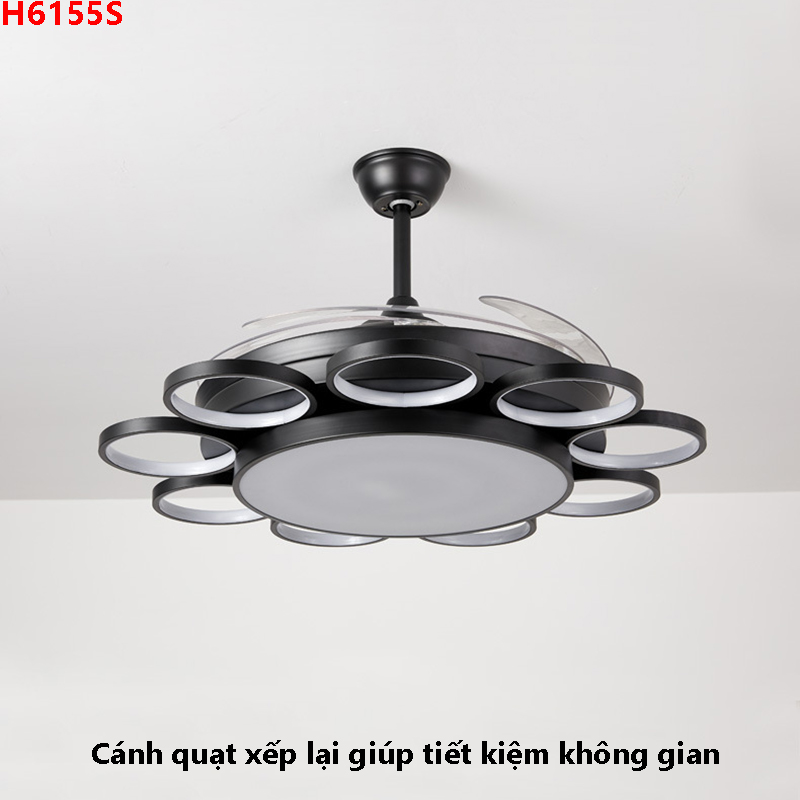 Đèn quạt trần 4 cánh gấp H6155S