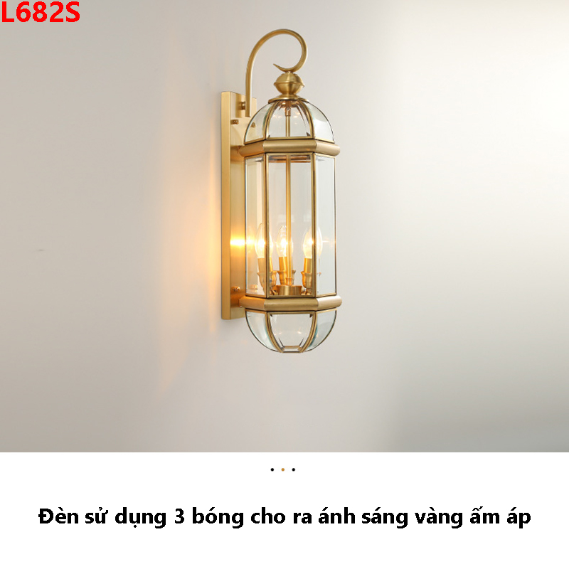 Đèn tường đồng để ngoài trời L682S 4