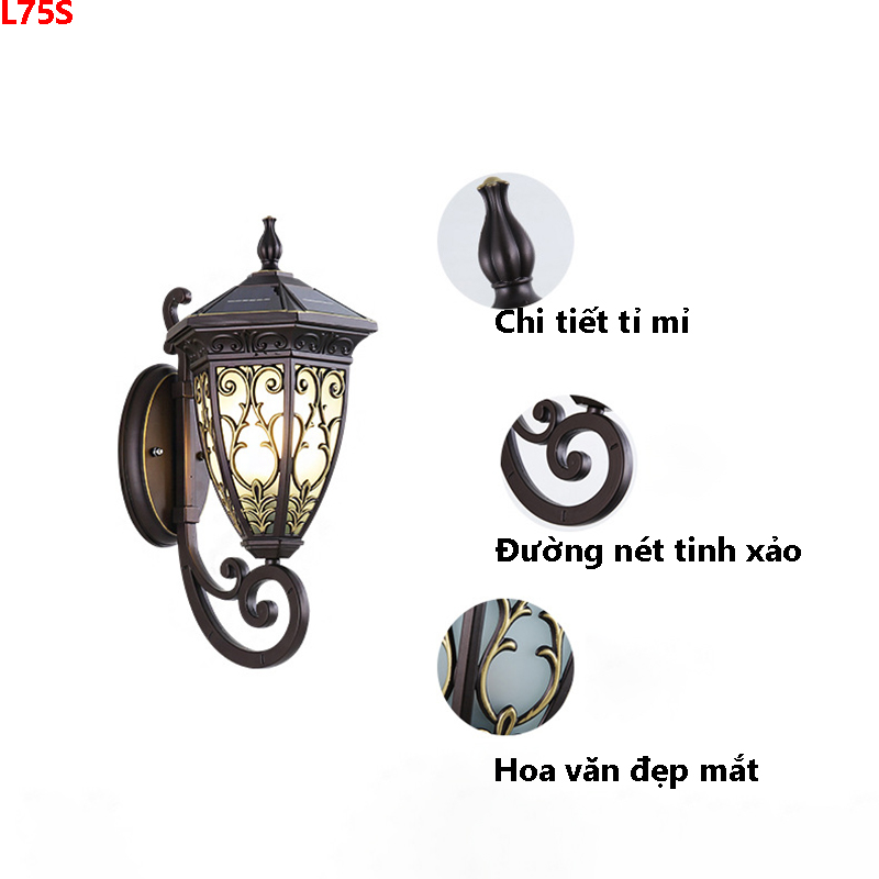 Đèn tường năng lượng mặt trời L75S 6