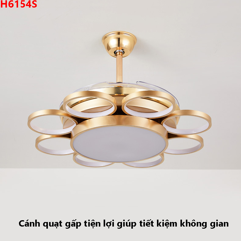 Đèn quạt trần 4 cánh gấp H6154S