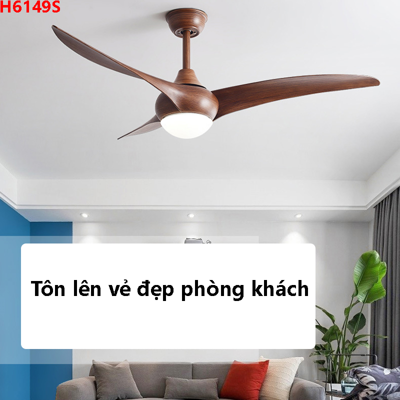 Đèn quạt trần 3 cánh nhựa ABS H6149S