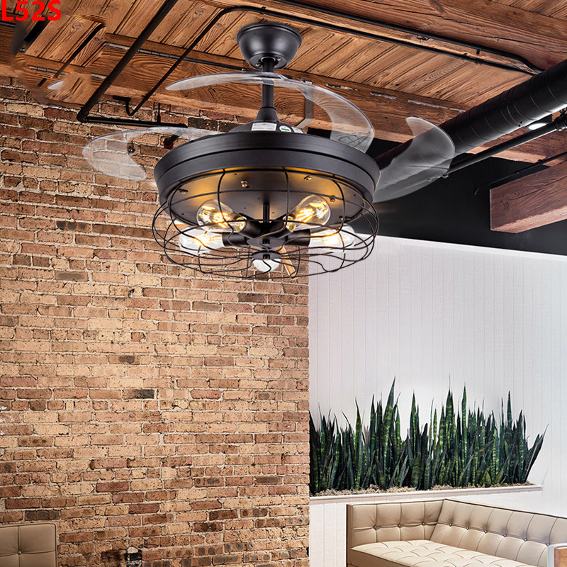 Quat-den-tran-giau-canh-kieu-moi-4-canh-gap-L52S(6) Quạt đèn trần giấu cánh kiểu mới 4 cánh gấp L52S