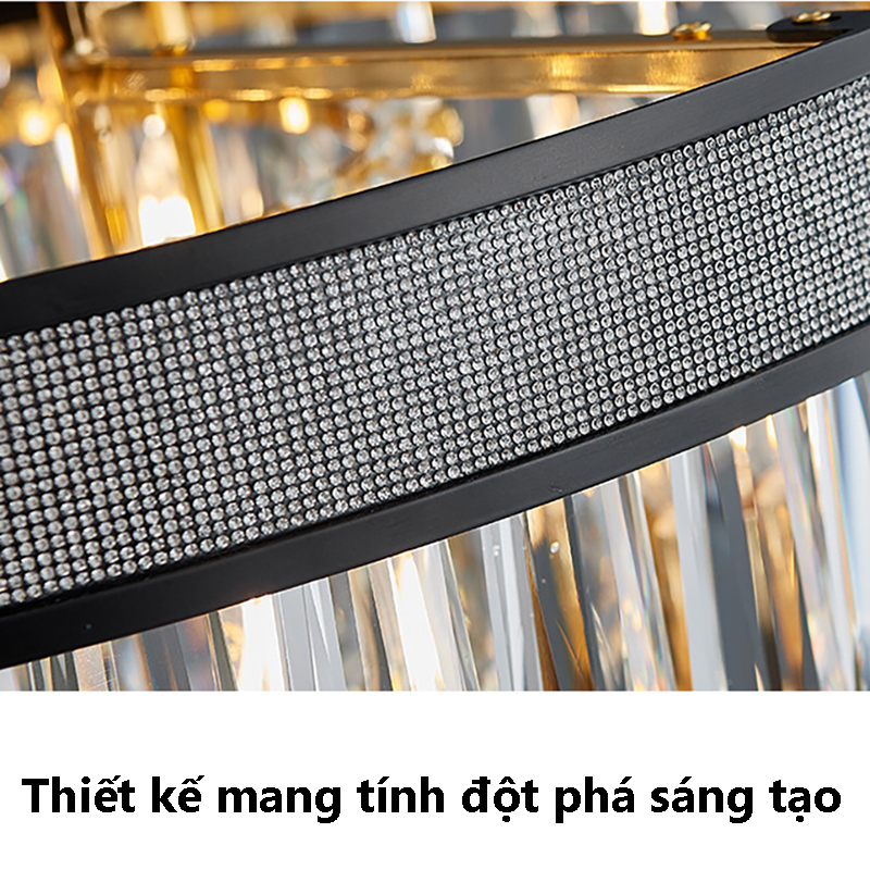 Đèn chùm pha lê hình chữ nhật H8200S 6