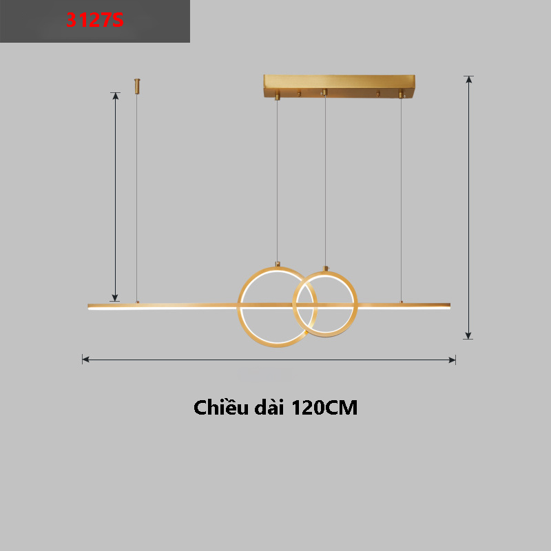 Đèn thả bàn ăn hiện đại tinh tế sang trọng 3127S(Chiều dài 120CM) 4