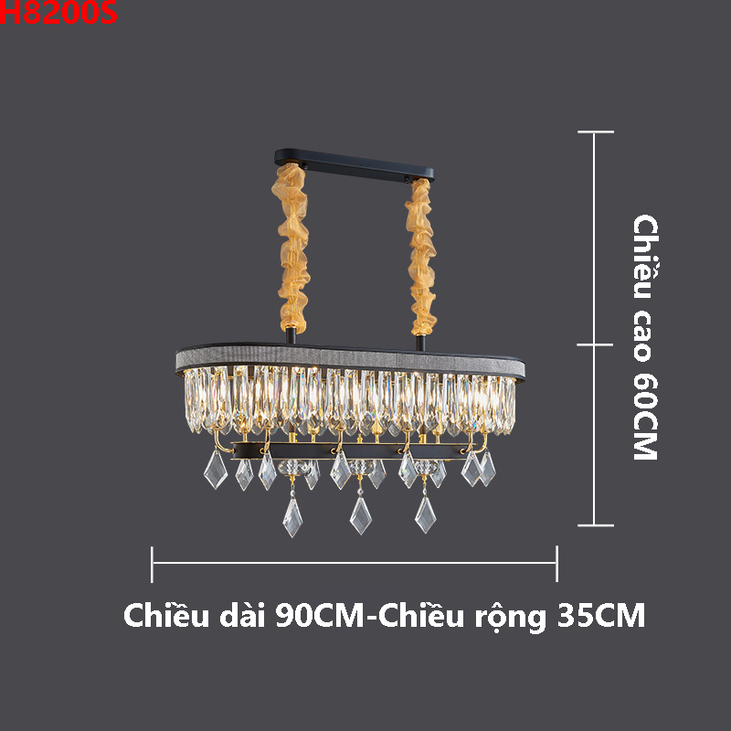 Đèn chùm pha lê hình chữ nhật H8200S 4